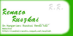 renato ruszkai business card